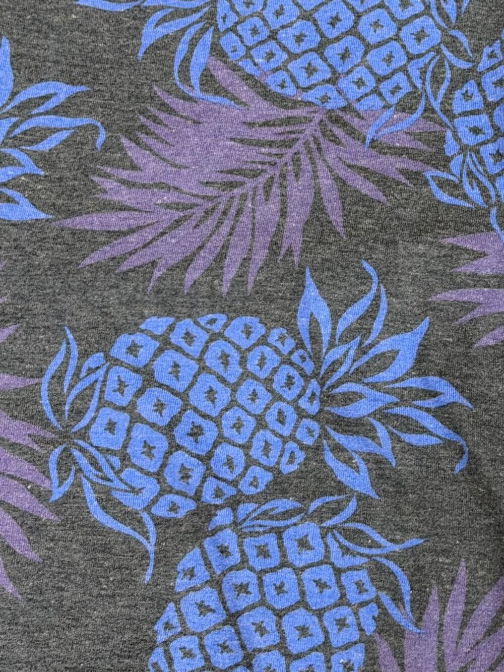 Top Drawer Women's Medium Jogger Sweatpants Tropical Pineapple Print Purple/Blue - Picture 2 of 9